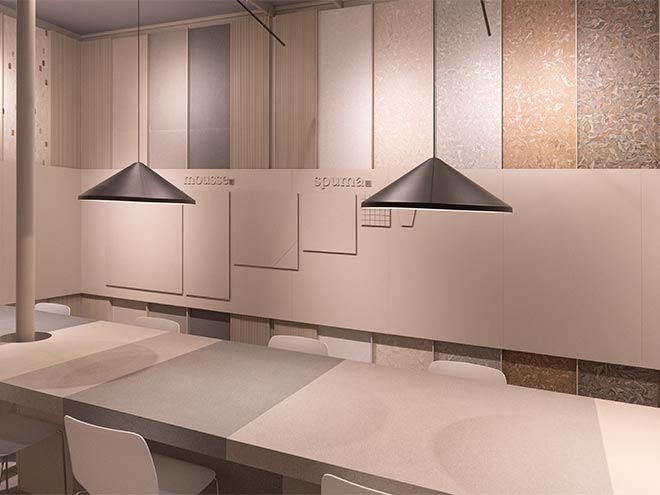 Arcana tiles stand cersaie 2024 interior