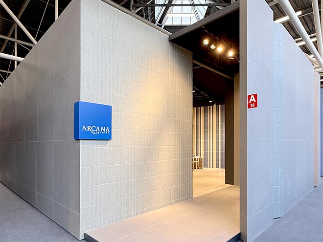 Arcana tiles stand cersaie 2024 interior