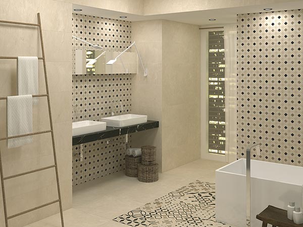 OBERON Marbres faïence pâte blanche revetement murs