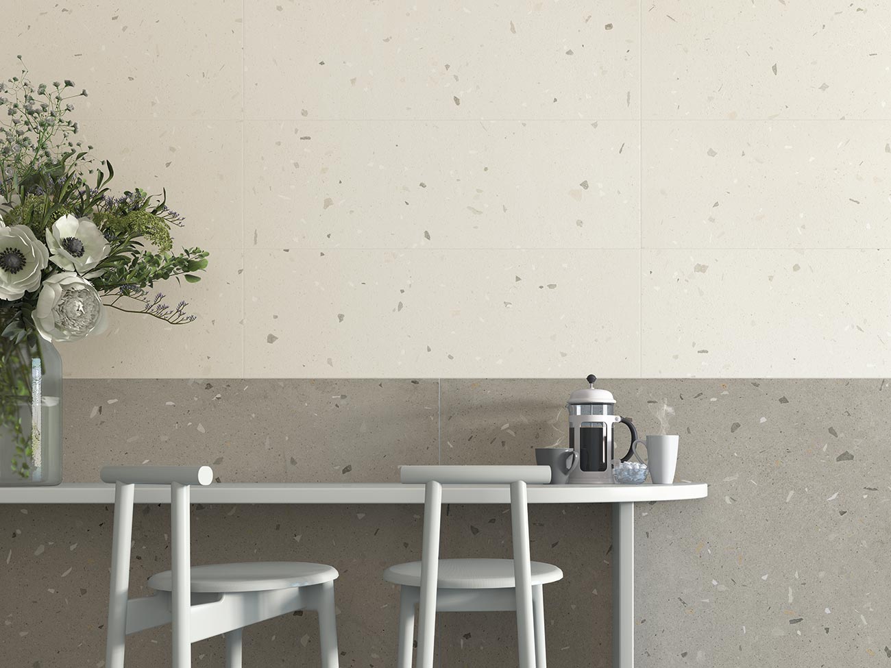 TOPPING Terrazo faïence pâte blanche revetement murs